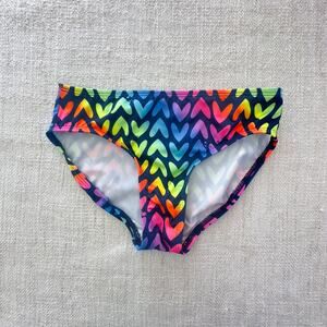 Lands' End Colorful Heart Bikini Bottoms EUC 8